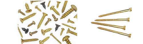 Brass material machined screw