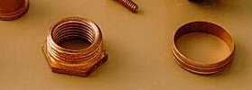 Copper fittings Copper components india Copper parts bushes plugs 